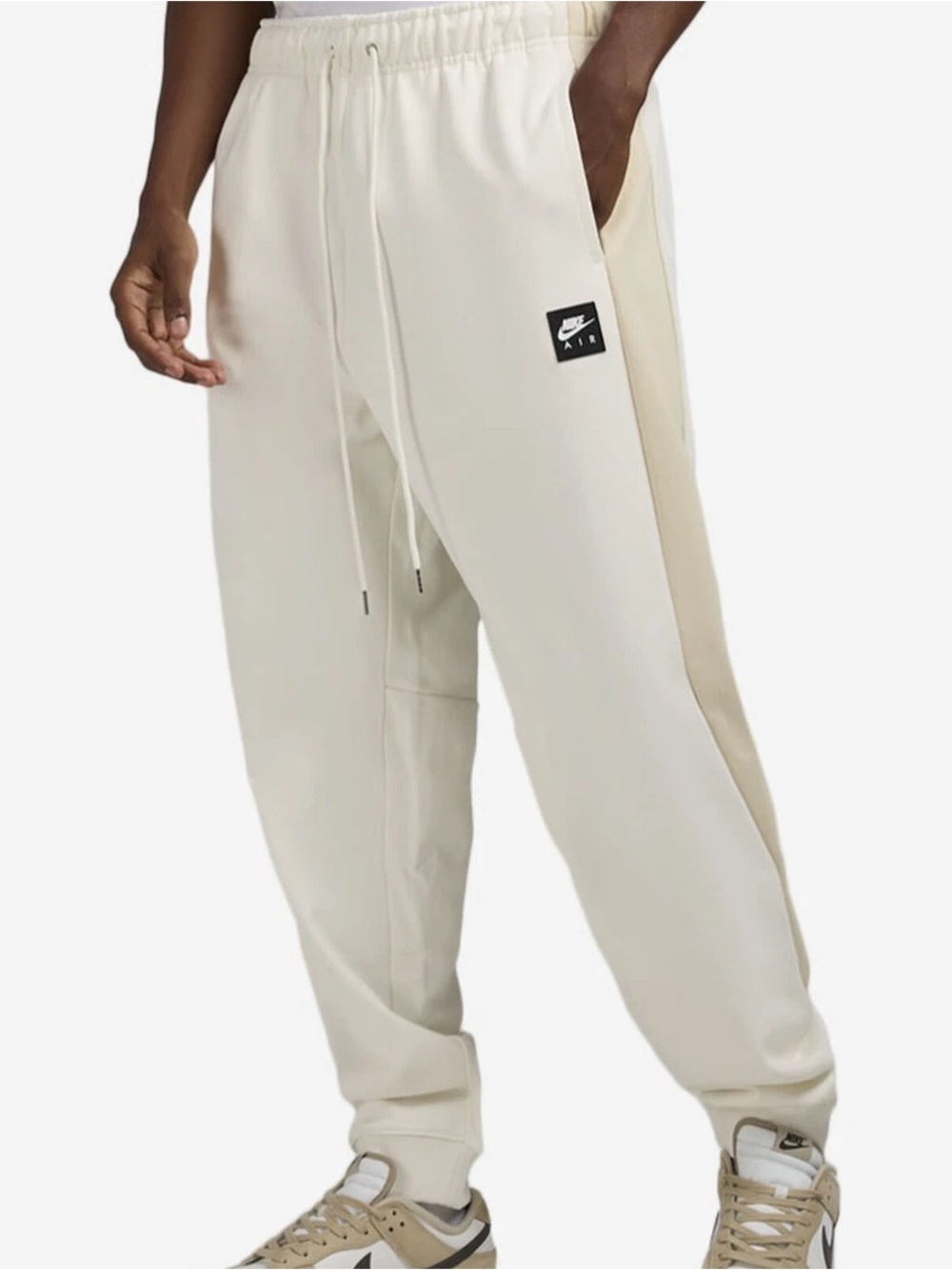 Nike Air Fleece Joggers Cream Sweatpants Unisex Size S